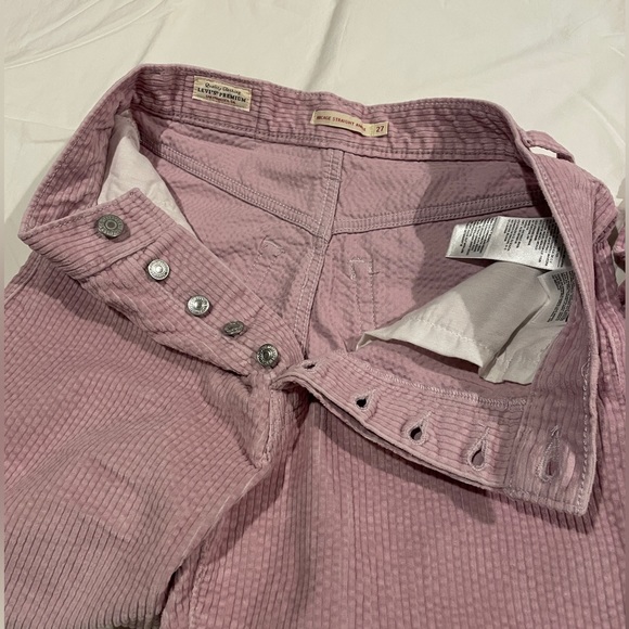Levi’s Corduroy Ribcage Straight Ankle in Lilac/Purple, Size 27x27 - Picture 3 of 13